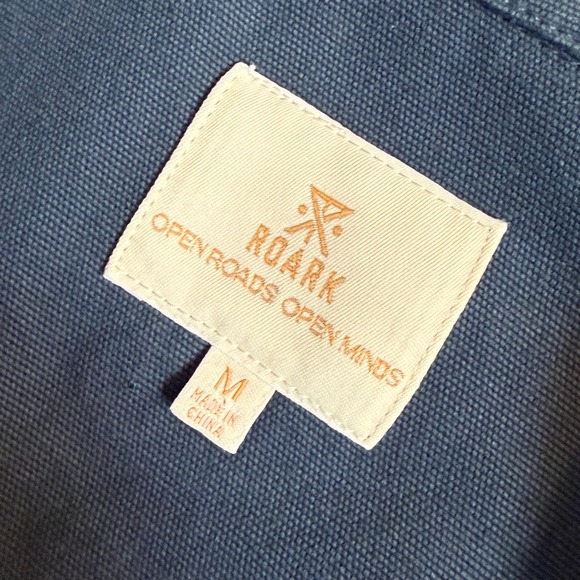 Roark Passport Jacket Mens Medium Deep Blue Organic Cotton Canvas WRJ004 NWT - Picture 3 of 13
